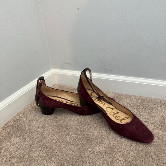 Sam Edelman Dark Raspberry Suede Flats - Picture 3 of 4